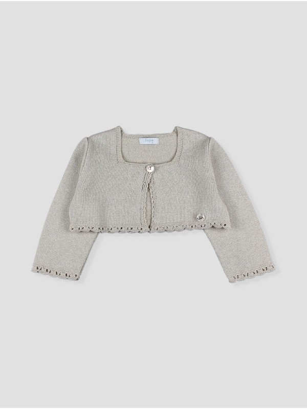 Chaqueta corta punto niña