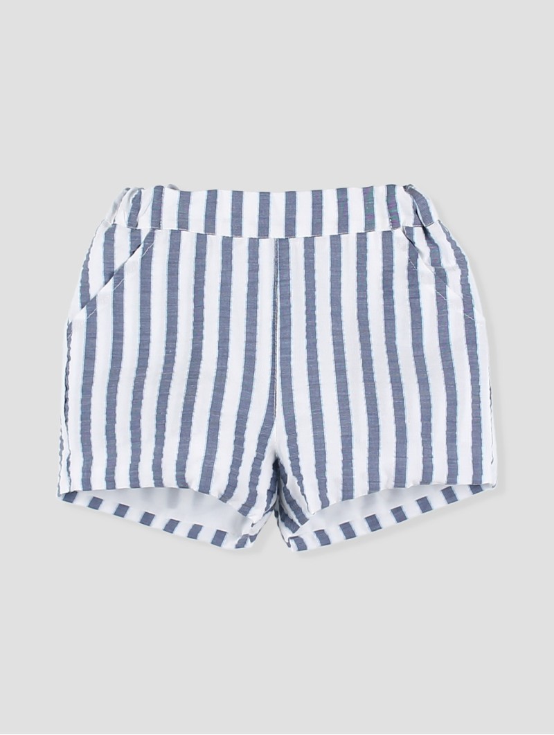 Boys seersucker striped shorts