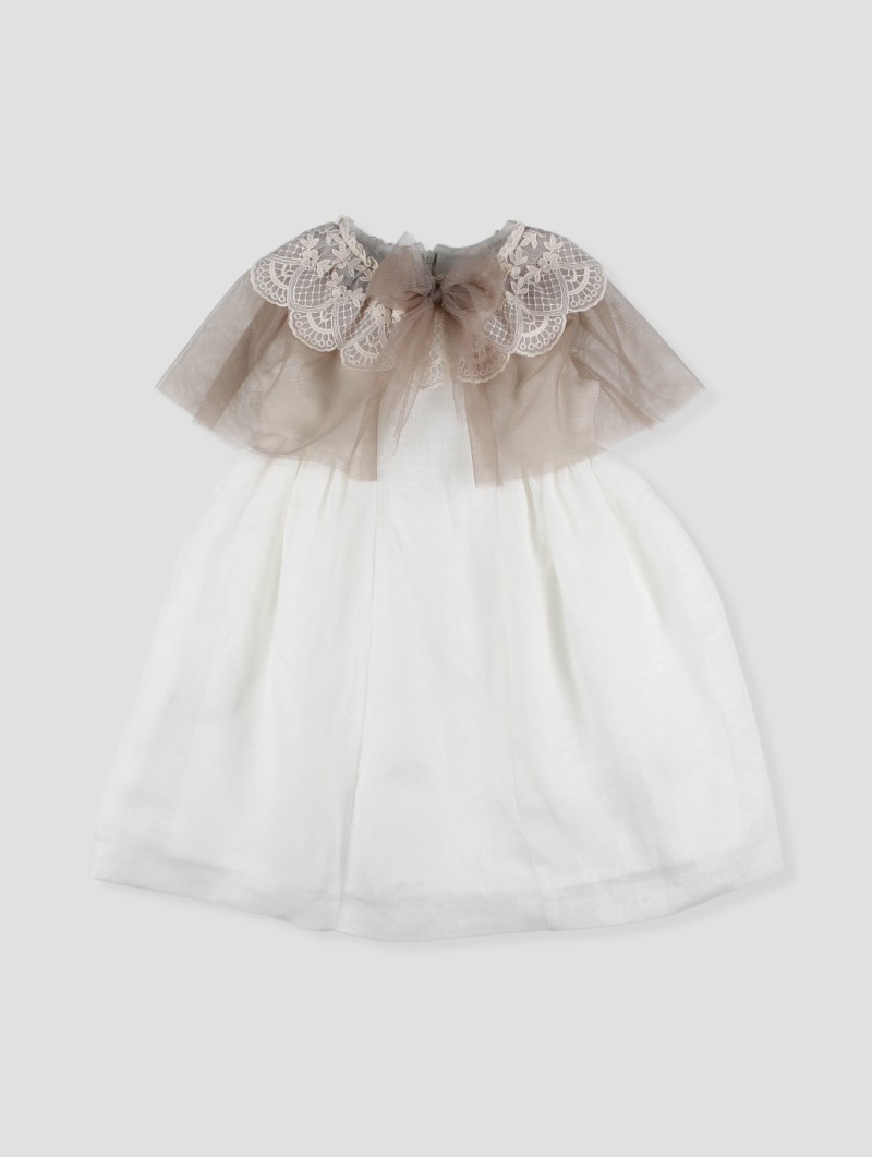 Vestido linho e capa Ramos