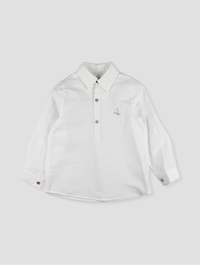 Camisa pescoço camisero branca