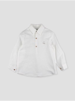 Camisa pescoço camisero branca