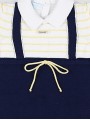 Knit dungaree-style romper