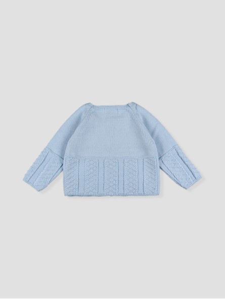 Light blue baby knit jacket