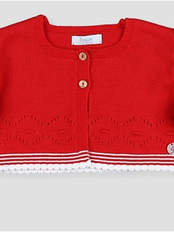 Short knitted cardigan