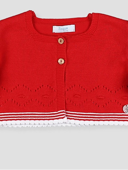 Short knitted cardigan