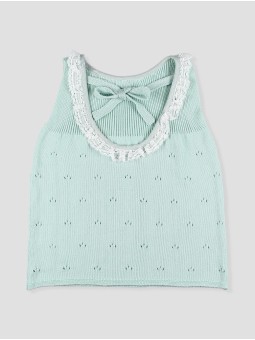 Girls knitted sleeveless top
