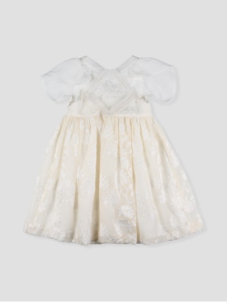 Girl embroidered tulle dress
