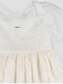Vestido gasa bordada Batizo