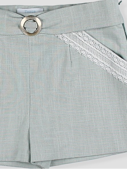 Flores girls green lace shorts