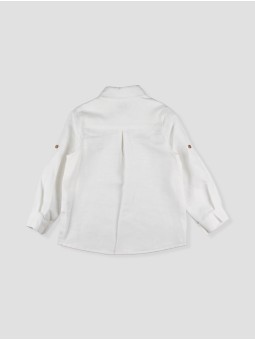 Camisa cuello camisero blanca