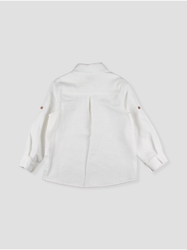 Camisa cuello camisero blanca