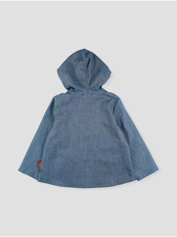 Confeti blue linen blend tunic