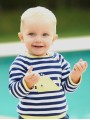 Striped jumper with whale intarsia
