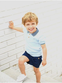 Knitted polo shirt