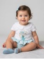 Baby girl gingham floral bloomer