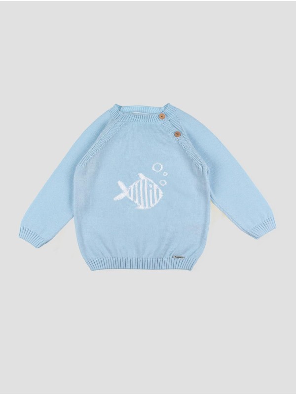 Camisola Intarsia Peixe