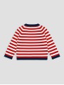 Striped jumper with whale intarsia